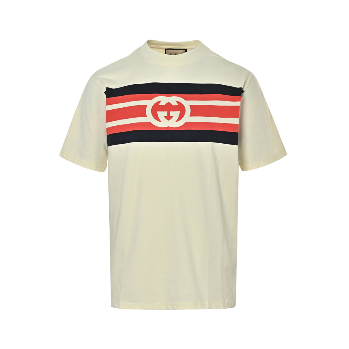 Gucci Double G interlocking stripe printed short sleeves