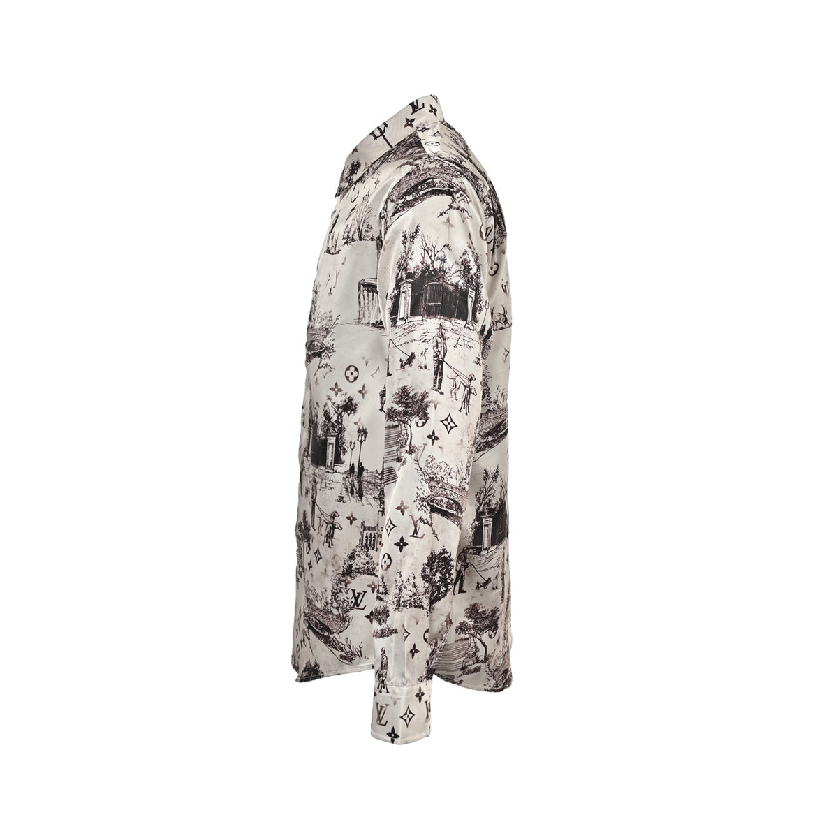 Louis Vuitton urban mulberry silk long-sleeved shirt