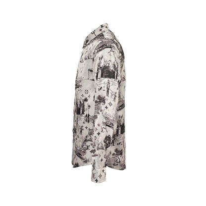 Louis Vuitton urban mulberry silk long-sleeved shirt