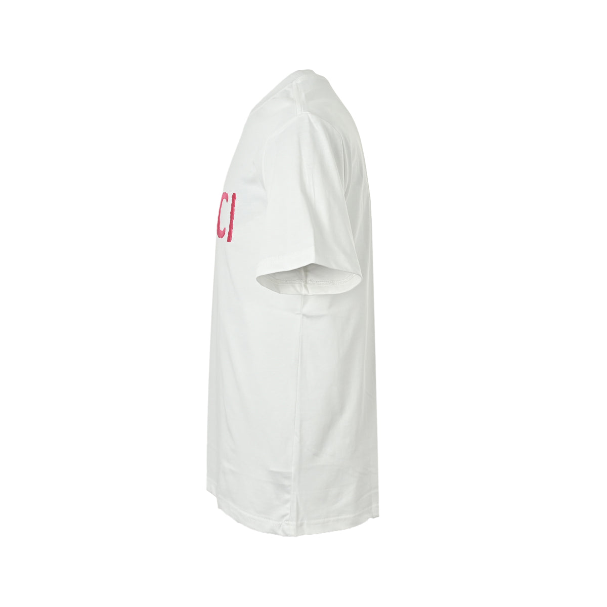 Gucci pink letter logo embroidered short sleeves