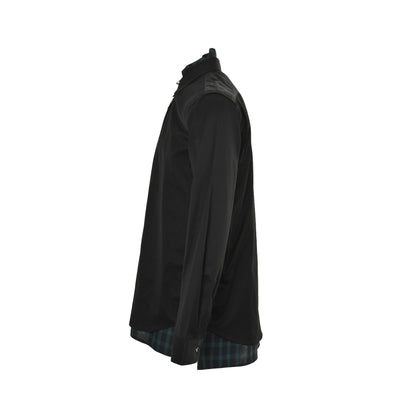 Loewe/Luoyiwei 25ss lining plaid zipper stitching fake two-piece jacket