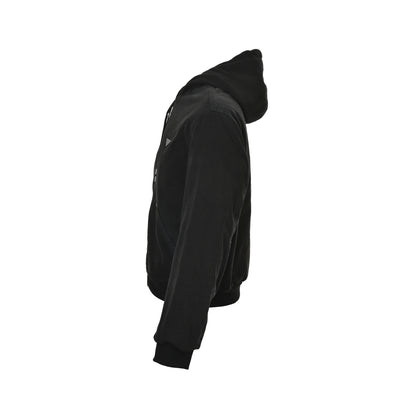 Prada 25Fw triangle logo hooded cotton jacket