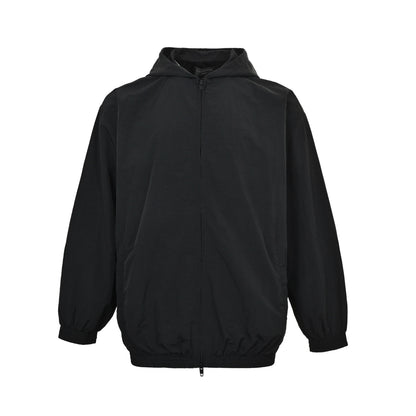 Balenciaga/Balanciaga hooded sports jacket with cursive signature lettering embroidery