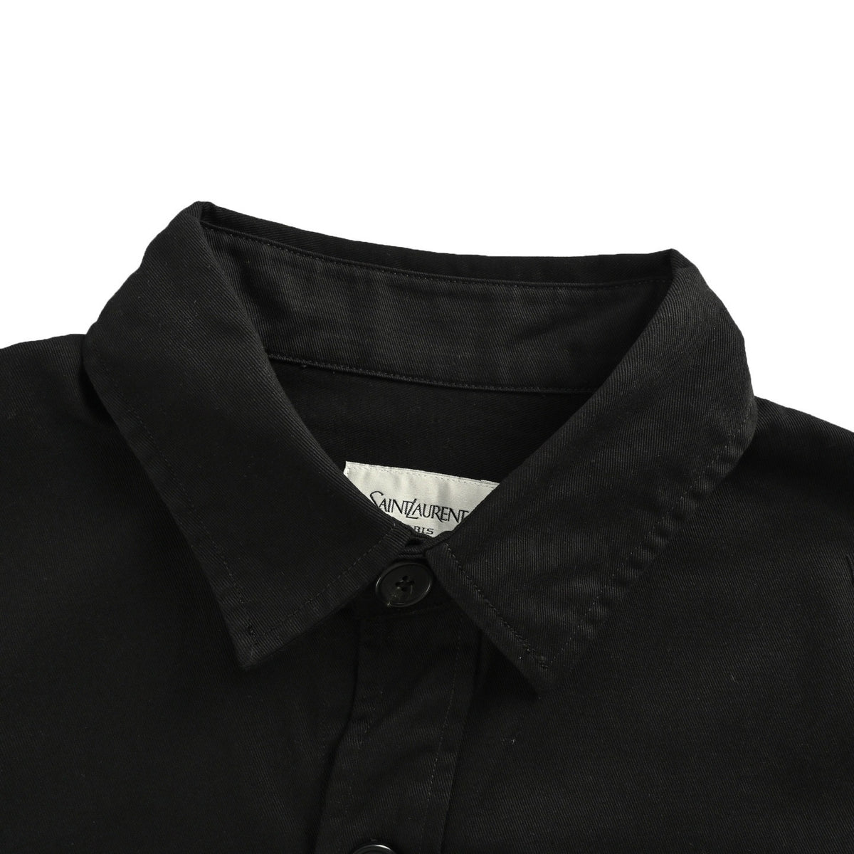 SaintLaurent/Saint Laurent pocket embroidered letter canvas shirt jacket