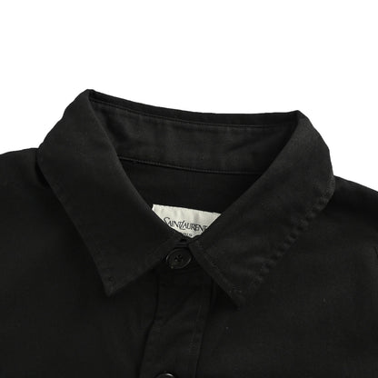 SaintLaurent/Saint Laurent pocket embroidered letter canvas shirt jacket