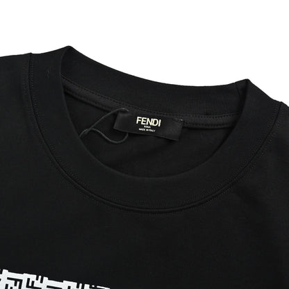 Fendi leather monster eyes letter short sleeves
