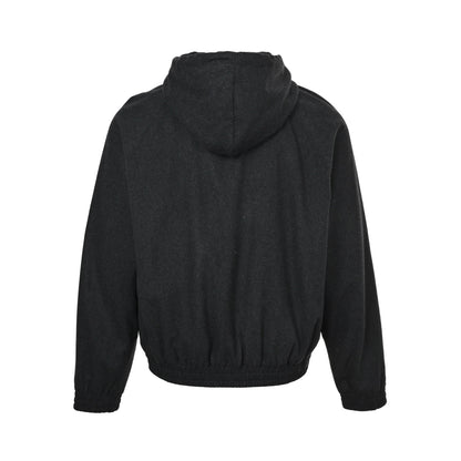Fendi hardware cashmere zipper hooded jacket