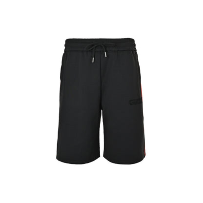 Gucci red and green webbing patch small logo embroidered shorts