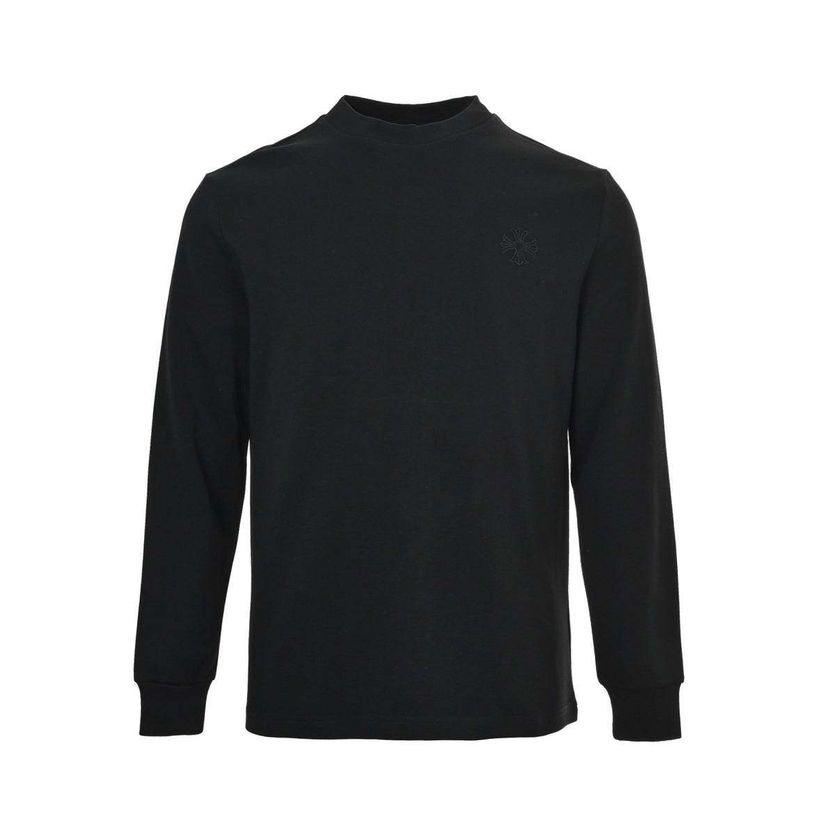 Chrome Hearts/Chrome Heart 25Fw dark cross horseshoe embroidered long-sleeved T-shirt