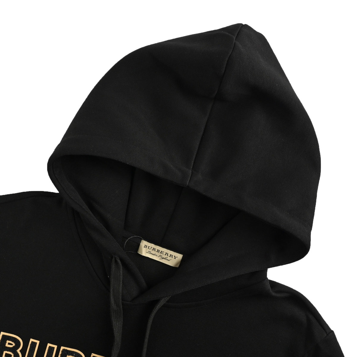 Burberry 25Fw terry patch letter hooded sweatshirt