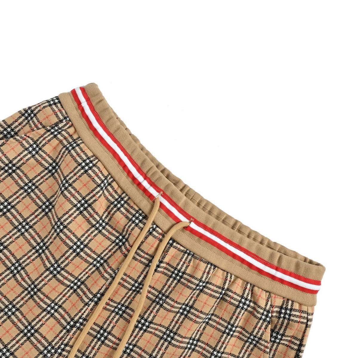 Burberry war horse embroidered plaid shorts