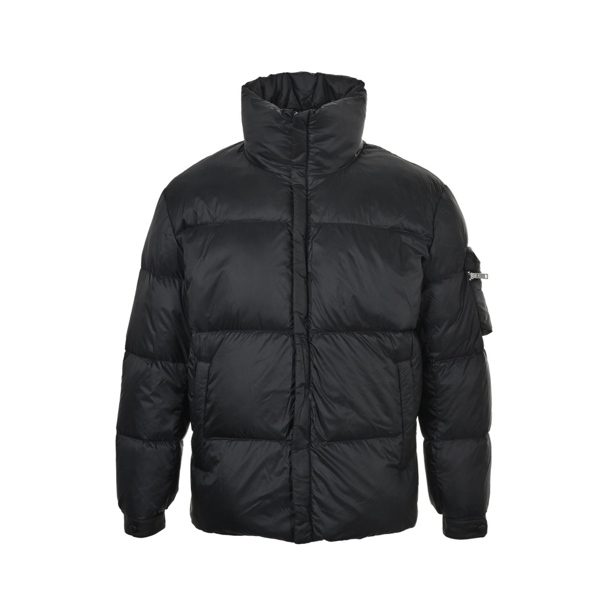 Prada arm red stripe zipper pocket down jacket