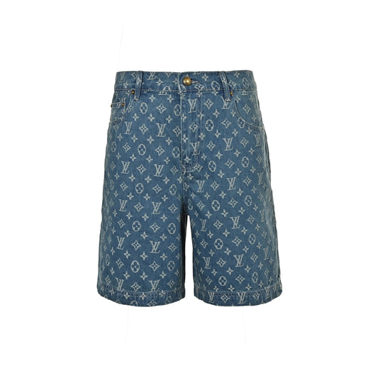 Louis Vuitton all-over printed denim shorts
