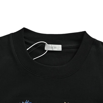 Dior 26ss Bee Crown Heavy Industry Embroidered Short Sleeve