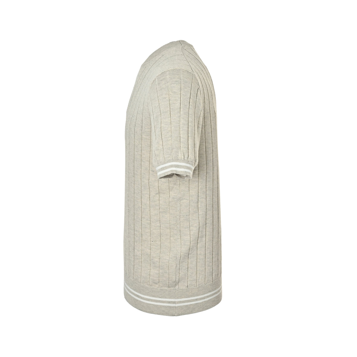 Brunello Cucinelli BC striped cable-knit short sleeves