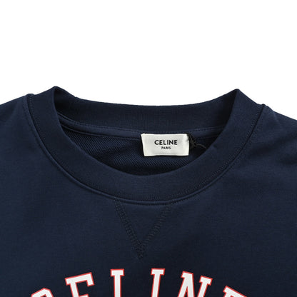 Celine Paris curved letter round neck sweatshirt