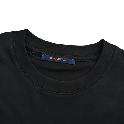 Louis Vuitton front and back letter woven embroidered short sleeves