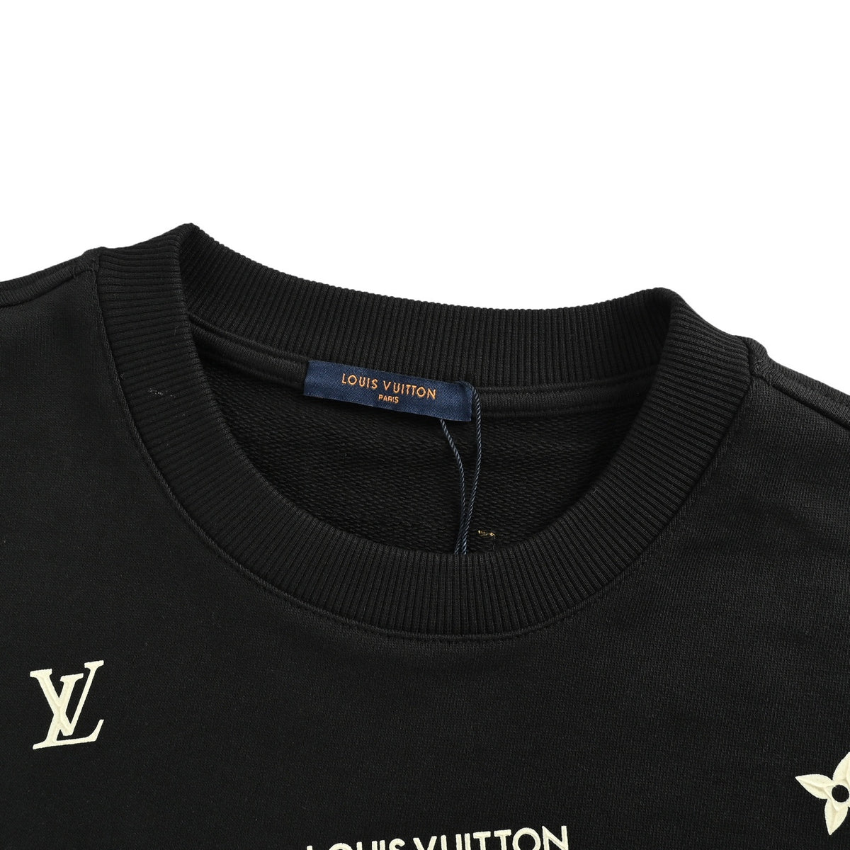 Louis Vuitton 25Fw cursive signature letter print crew neck sweatshirt