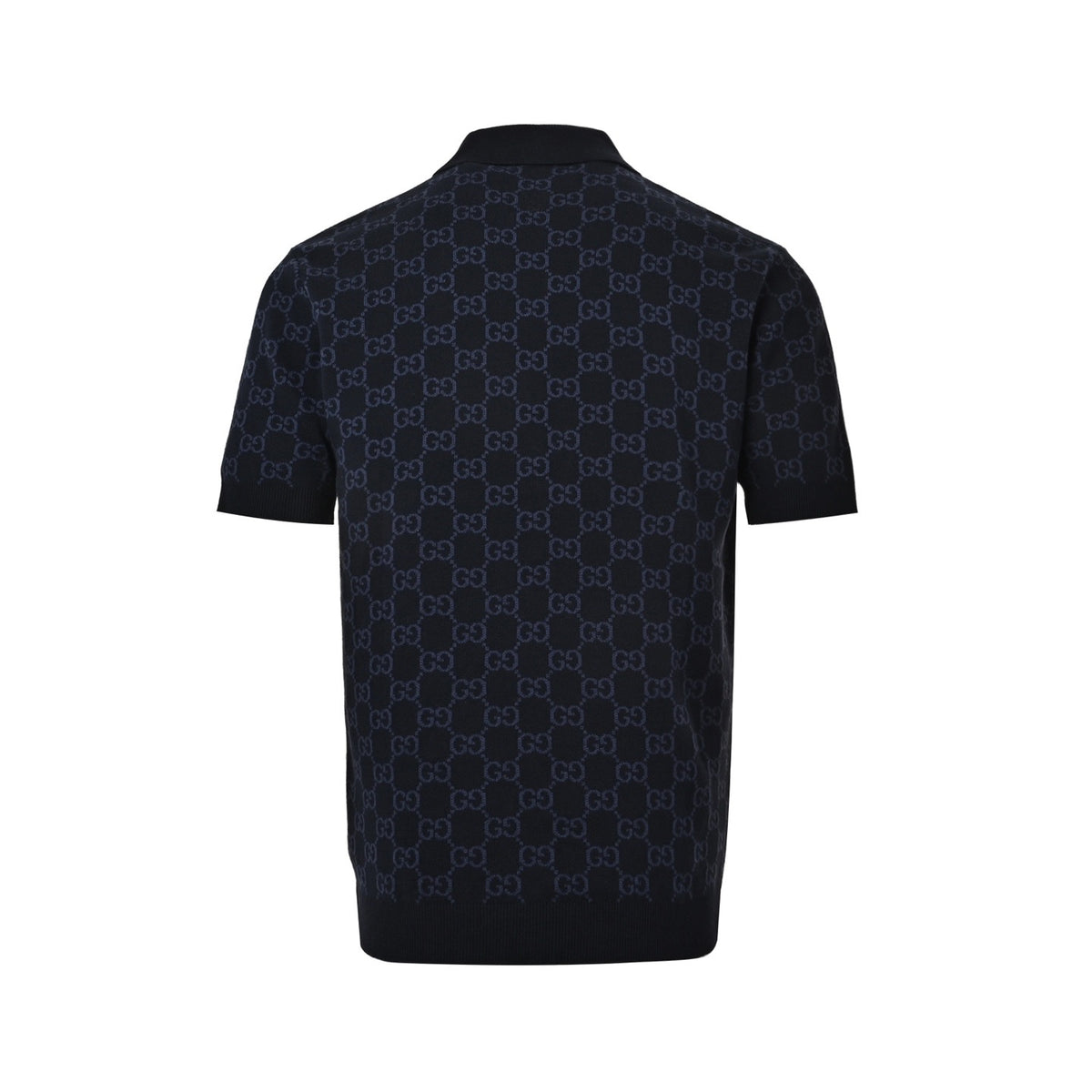 Gucci 26ss allover old flower jacquard knitted Polo short sleeves