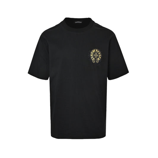 Chrome Hearts/Chrome Heart splash-ink horseshoe short-sleeves