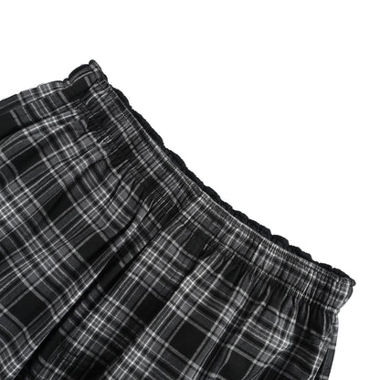 Balenciaga front and back spliced ​​plaid trousers