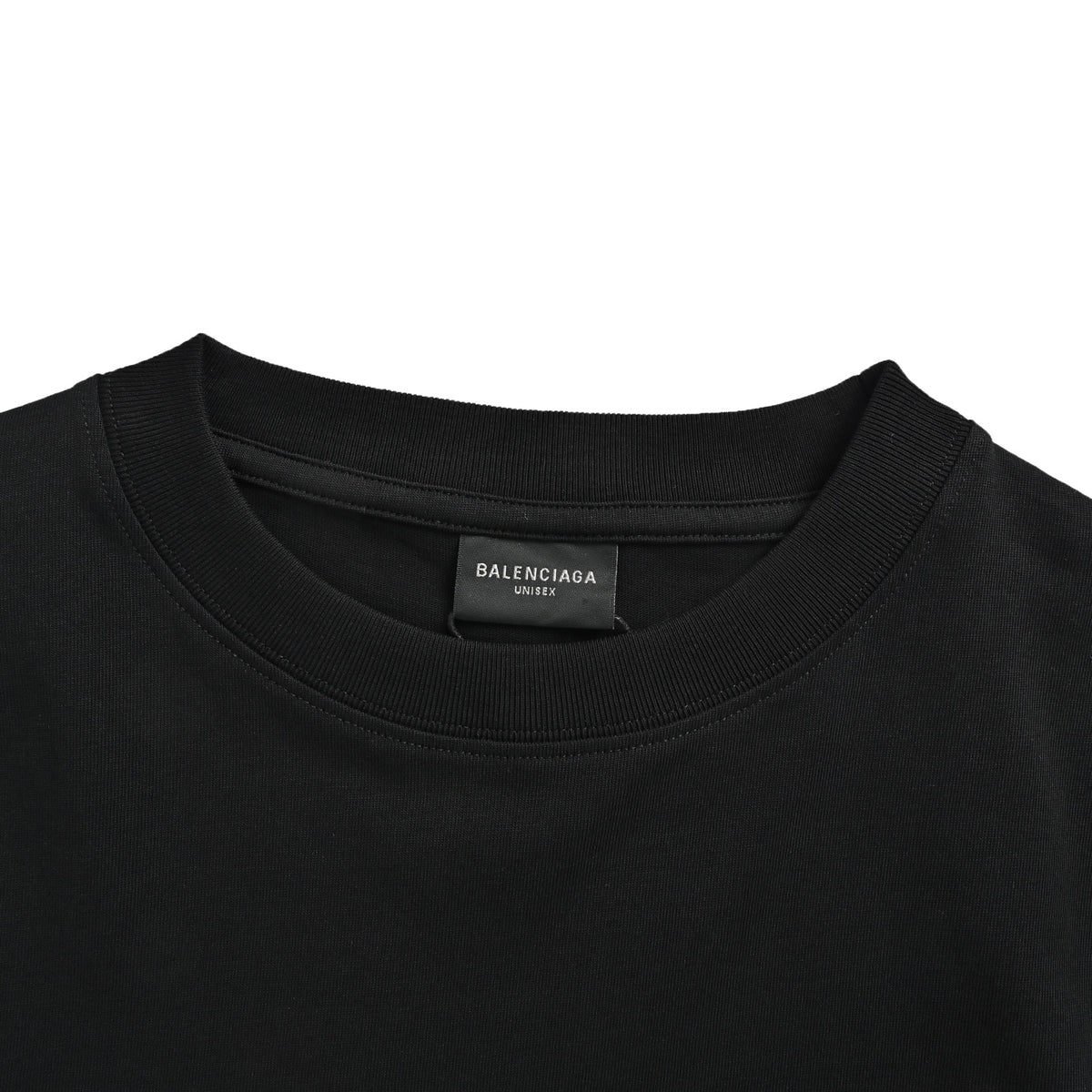 Balenciaga masking paper black and silver tape printed short sleeves