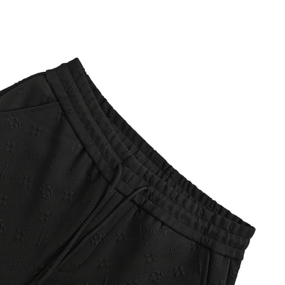 Louis Vuitton letter embroidered presbyopia dark pattern embossed shorts