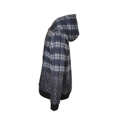 Louis Vuitton plaid gradient hooded sweatshirt