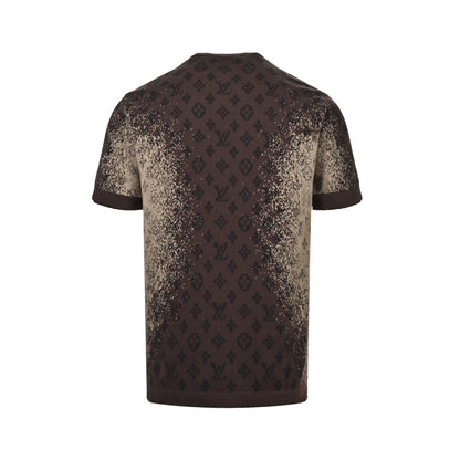 Louis Vuitton 26ss presbyopic gradient jacquard knitted short sleeves