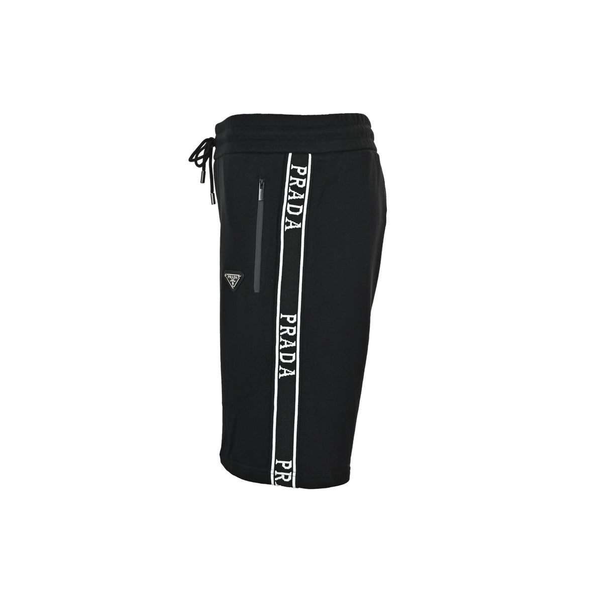 Prada triangle logo web shorts