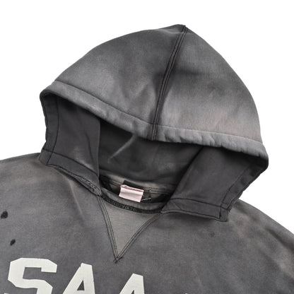SAINT MICHAEL 25Fw SAAA printed hooded sweatshirt