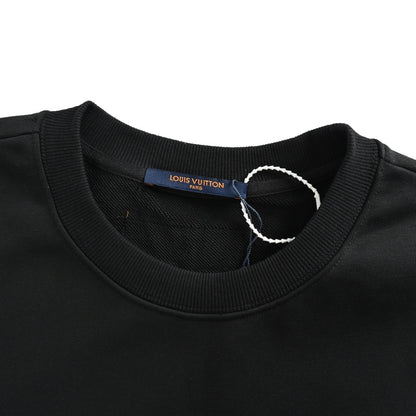 Louis Vuitton 24Fw Western denim embroidered crew neck sweatshirt