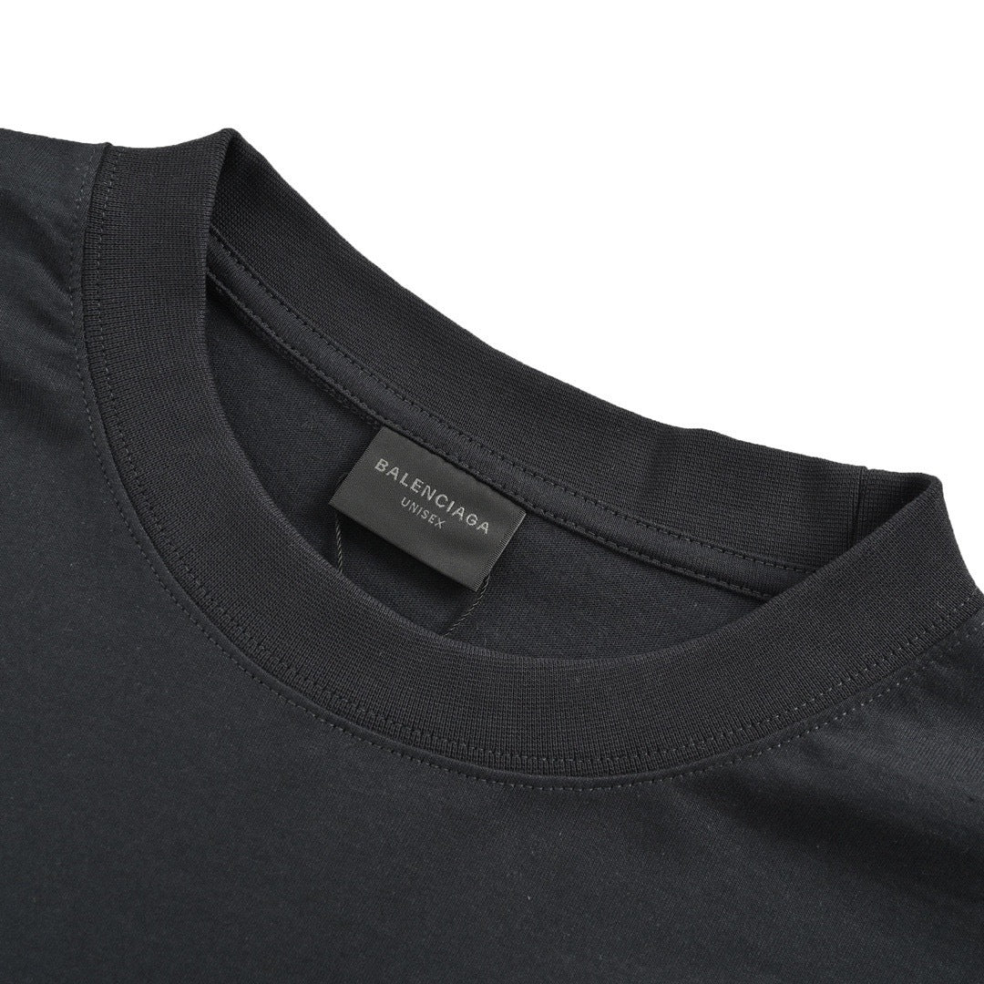Balenciaga/Balanciaga 24ss resort style back letter printed short sleeves