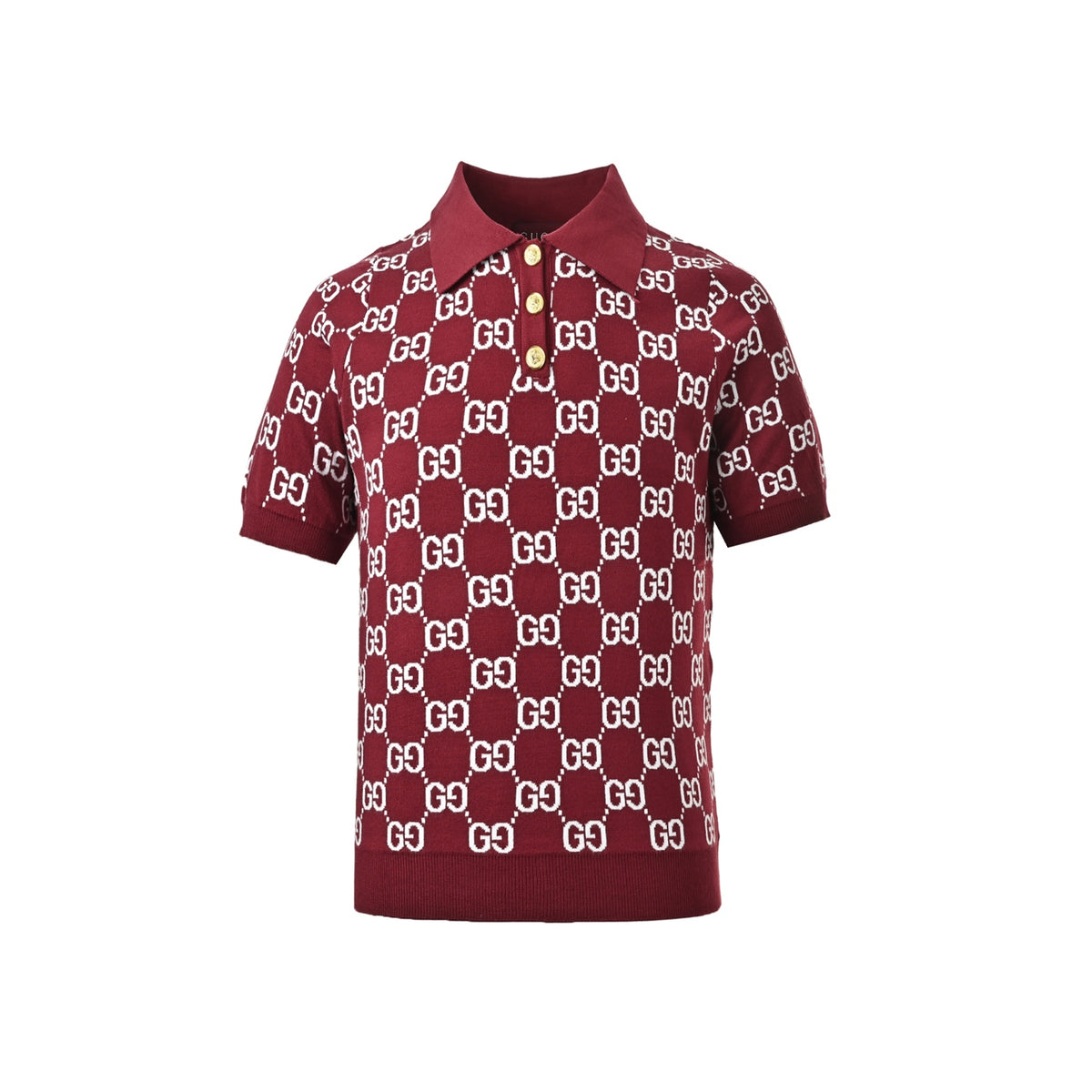 Gucci all-over jacquard knitted POLO short sleeves