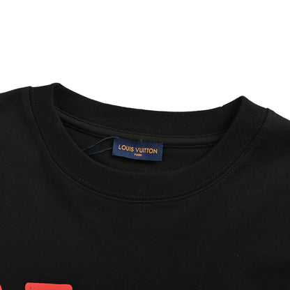 Louis Vuitton 25ss presbyopic letter logo foam printed short sleeves