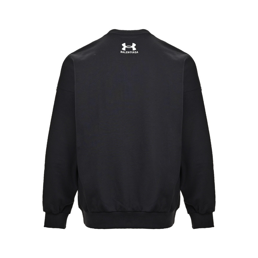 Balenciaga/Balanciaga 24Fw Under Armor joint embroidered logo round neck sweatshirt