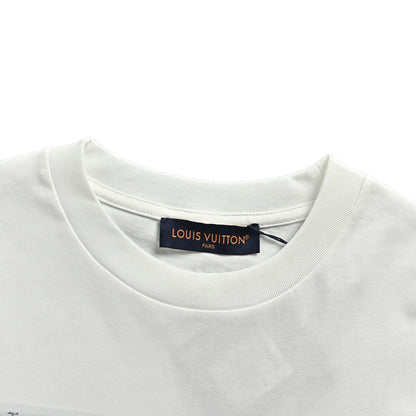 Louis Vuitton oil painting graffiti printed short sleeves