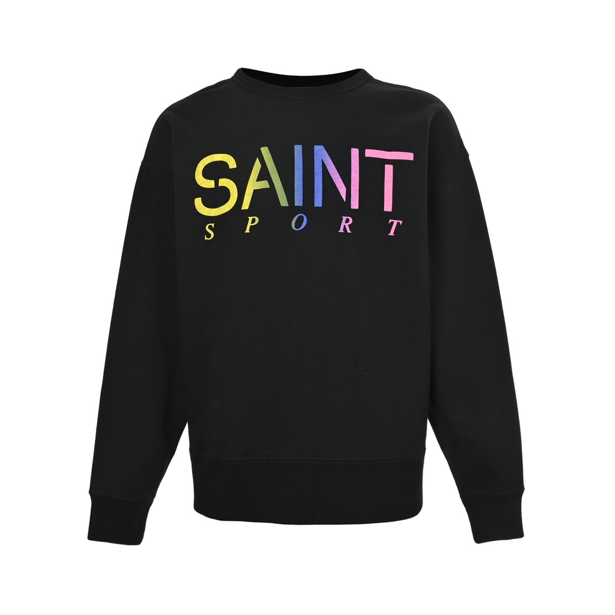 SAINT MICHAEL colorful gradient SAINT letter round neck sweatshirt