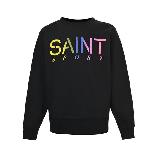 SAINT MICHAEL colorful gradient SAINT letter round neck sweatshirt