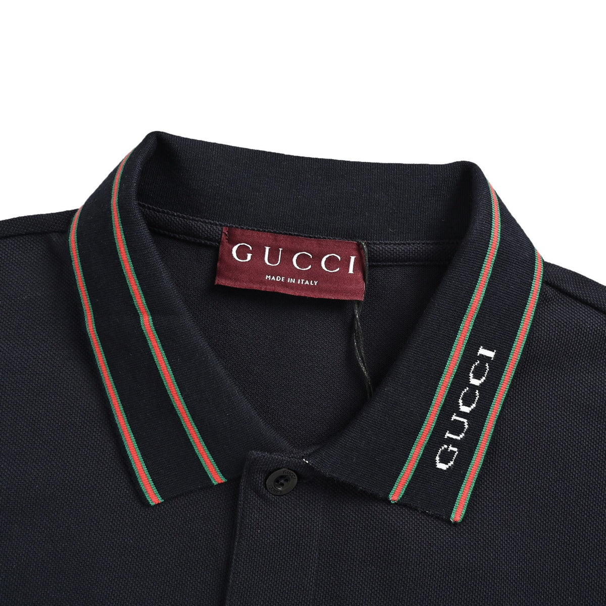 Gucci 26ss Jacquard Letters Polo Short Sleeves on the Neck