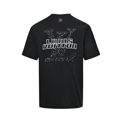 Louis Vuitton cross-stitch woven embroidery short sleeves