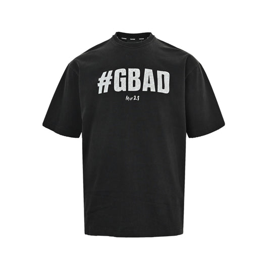 TEAM WANG 25ss GBAD letter washed printed short sleeves
