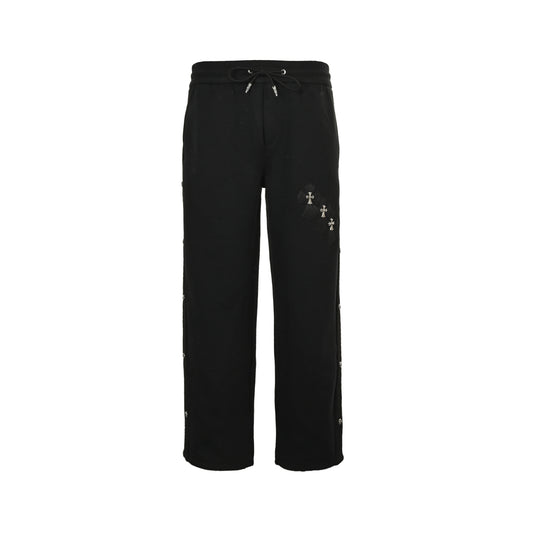 Chrome Hearts cross patch embroidered trousers