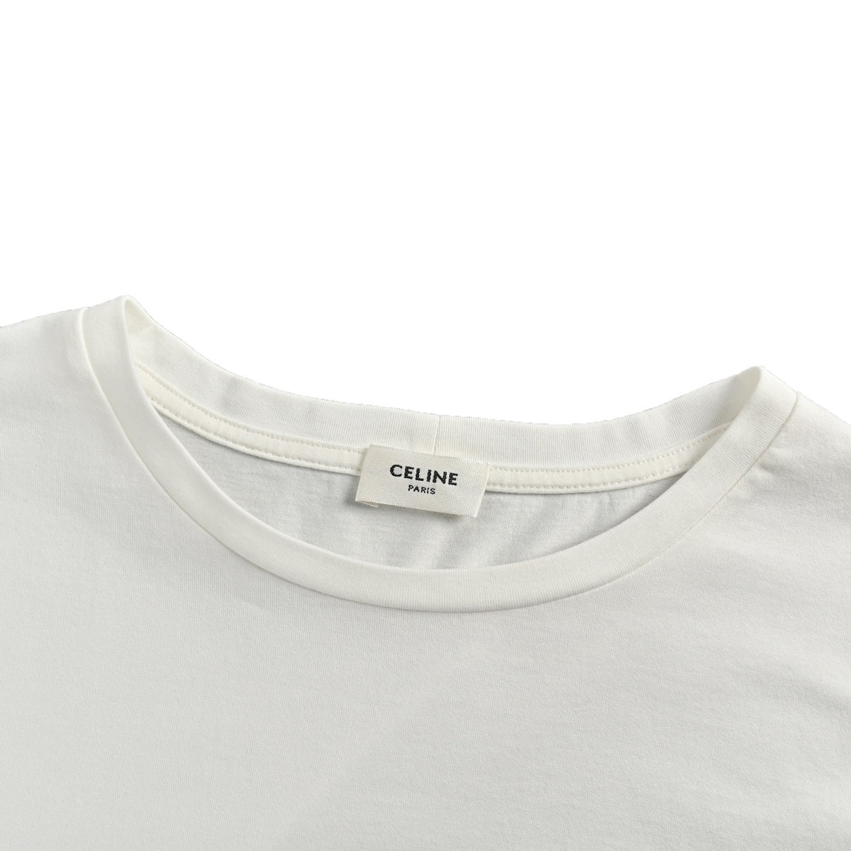 Celine 25ss Gothic letter embroidered short sleeves