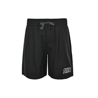 Loewe/Luo Yiwei 26ss half logo cotton and linen shorts