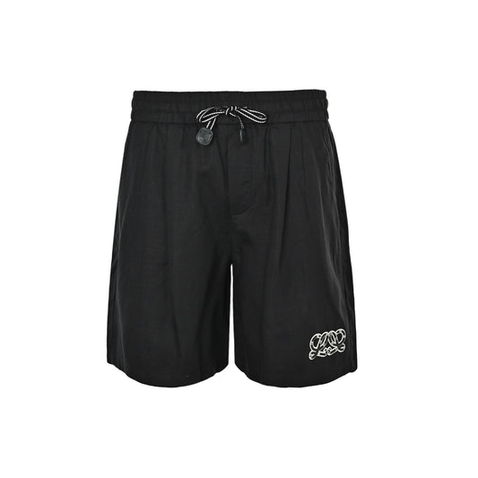Loewe/Luo Yiwei 26ss half logo cotton and linen shorts