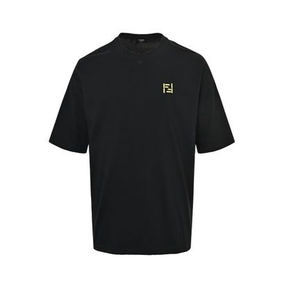 Fendi classic double F embroidered small label short sleeves