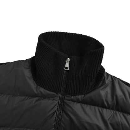 Moncler/Multiple sleeves spliced ​​woolen sleeves stand collar thin down jacket