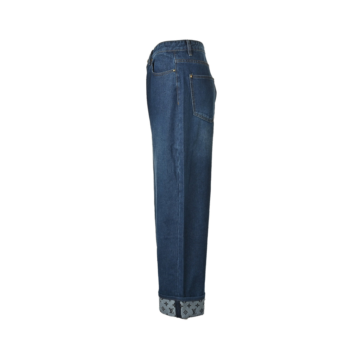 Louis Vuitton MONOGRAM cuffed hem straight jeans