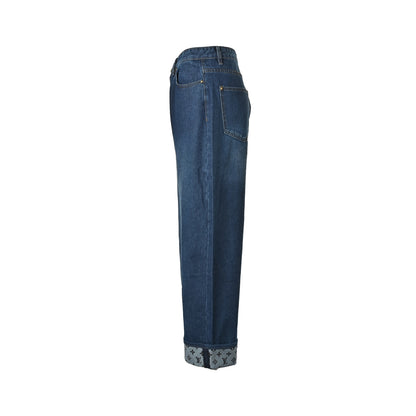Louis Vuitton MONOGRAM cuffed hem straight jeans